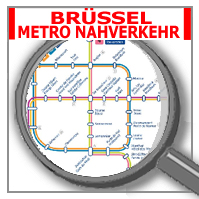 Brüssel öffentlicher Nahverkehr Metro, Strassenbahn, Bus Linienplan und Fahrplan.