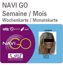 Passe Navigo Decouverte Semaine ou Mois Wochenkarte oder Monatskarte fŸr Metro, Bus u. S-Bahn (RER) in Paris